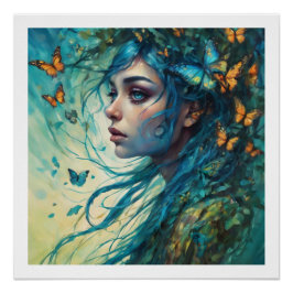 Póster Borboletas e Blues Série 7