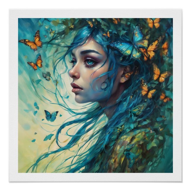 Póster Borboletas e Blues Série 7 (Frente)