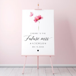 Poster Borboletas Floral Watercolor Chá de panela