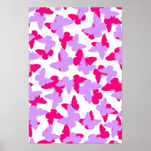 Póster Borboletas mergulhadas