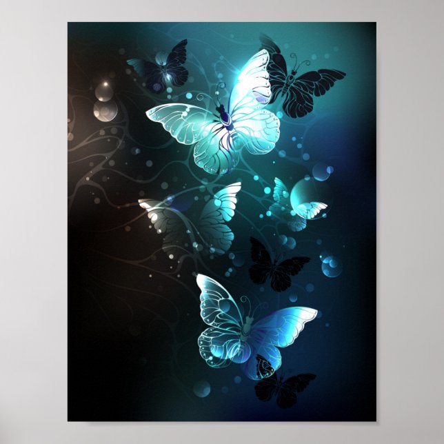 Poster Borboletas Noturnas de Menta (Frente)