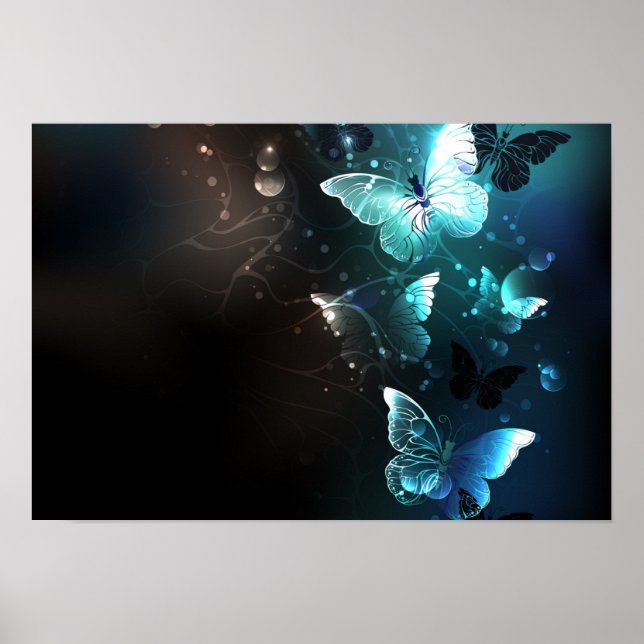 Poster Borboletas Noturnas de Menta (Frente)
