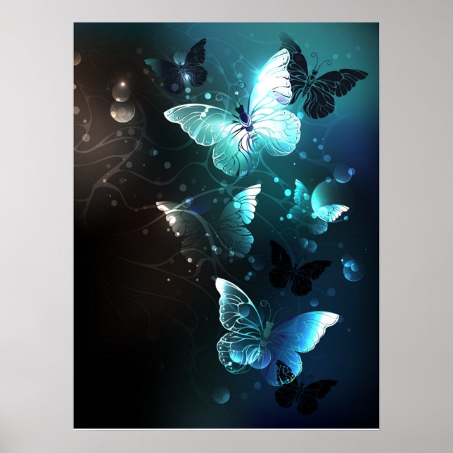 Poster Borboletas Noturnas de Menta (Frente)
