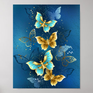 Poster Borboletas ouros