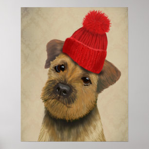 Poster Borda com capacete vermelho