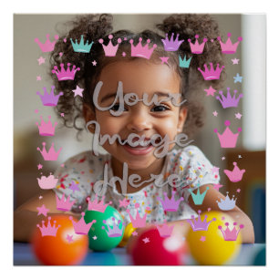 Póster Borda de Fotografias da Princesa Púrpura, Rosa Pas