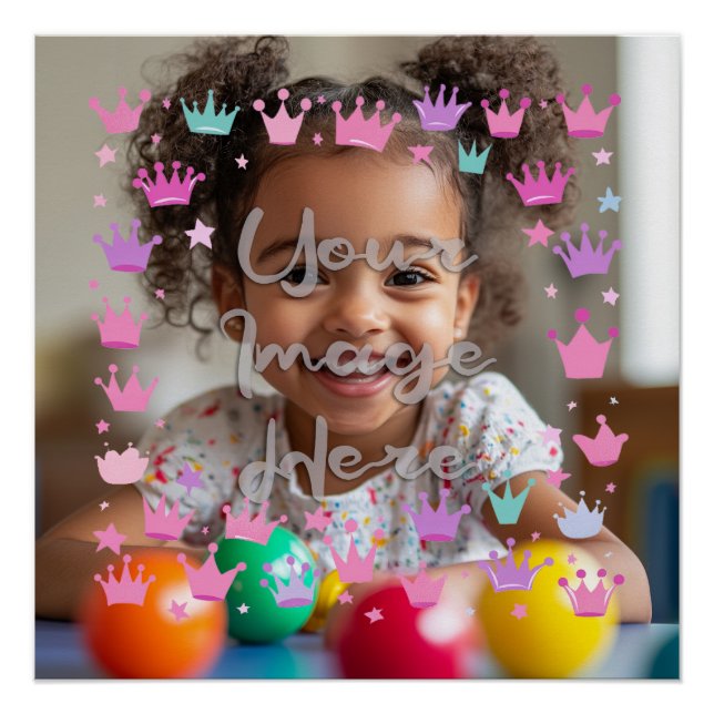 Póster Borda de Fotografias da Princesa Púrpura, Rosa Pas (Frente)