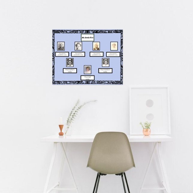 Poster Borda do espiral da árvore da família de fotos em  (Criador carregado)