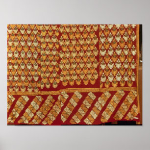 Poster Bordado de Phulkeri do indiano