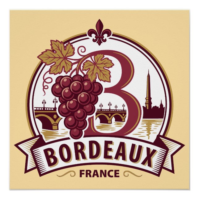 Póster Bordeaux France (Frente)