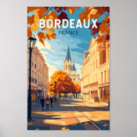 Bordeaux France Vineyard Viagem Art Vintage