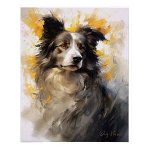 Póster Border Collie dog no vento 004 - Yacobsen Deros