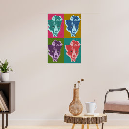 Poster Border Collie Pop Art