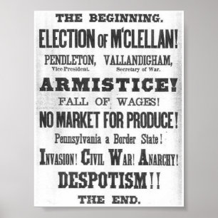 Póster Bordo 1864 da eleição