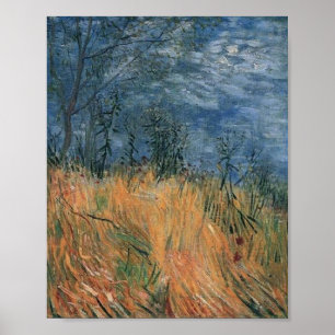 Póster Bordo de Wheatfield com Poppies Van Gogh de Belas 