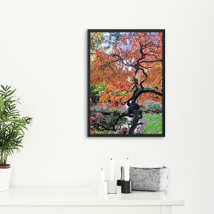 Póster Bordo Japonês Autumn Laceleaf Botânica