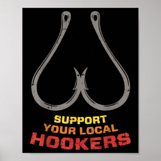 Poster Boredkoalas Apoie o Seu S Humorístico de Pesca Fis