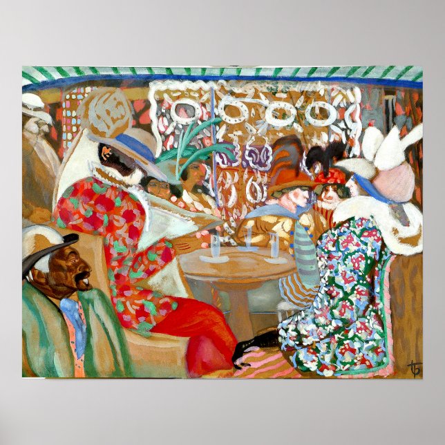 Póster Boris Grigoriev - Café Parisiense (Frente)