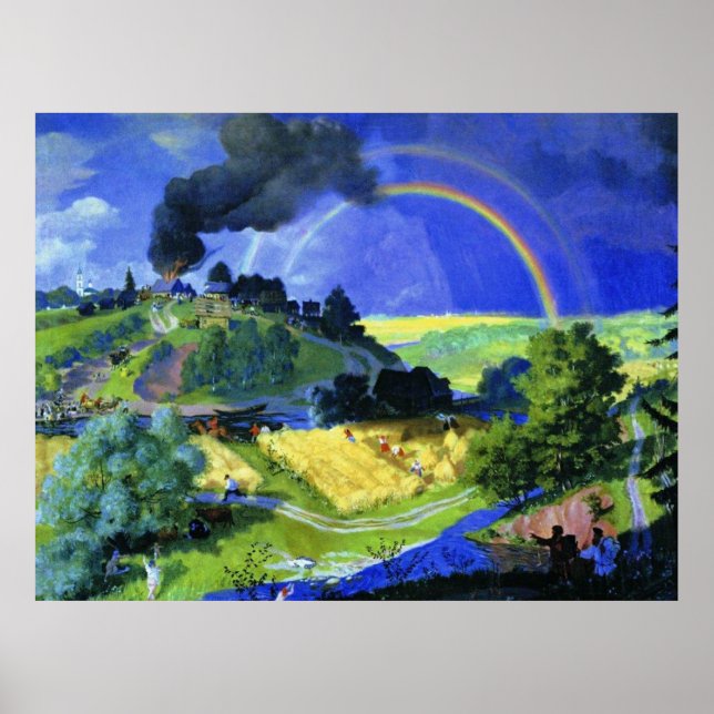 Poster Boris Kustodiev, Após a Tempestade, (Frente)