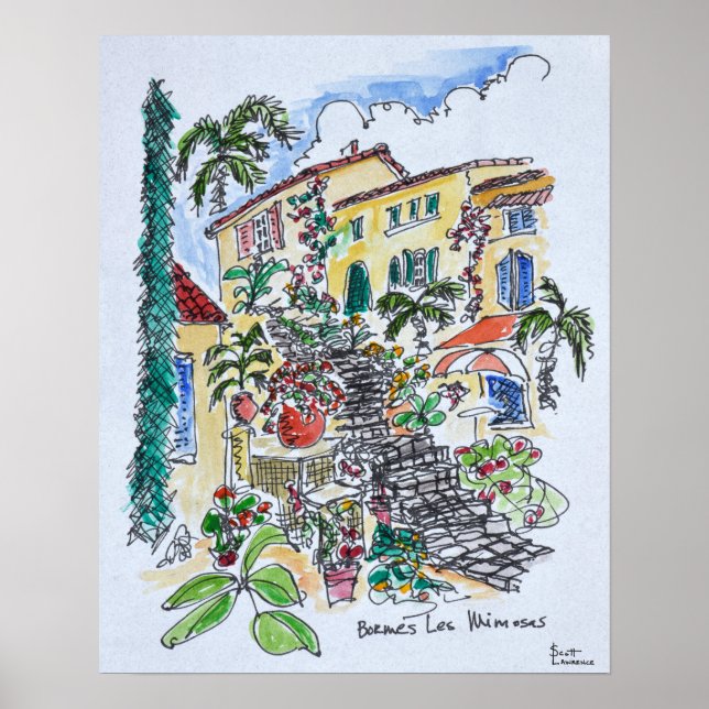 Poster Bormes-les-Mimosas | Provença-alpes-cote d'azur (Frente)