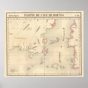 Póster Bornéu Oceania nenhuns 20