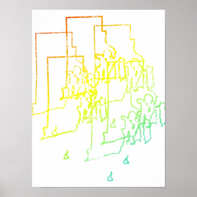 Póster borrão de derrame na ilha (Frente)