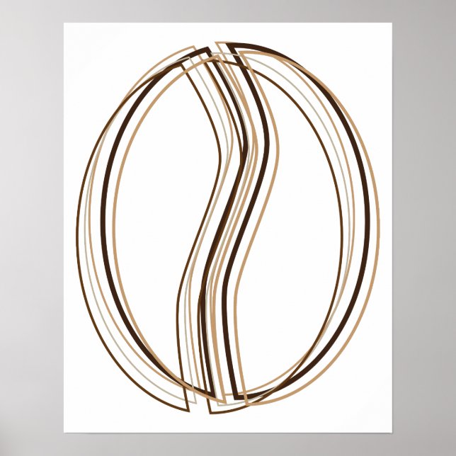 Poster borrão de feijão de café (Frente)