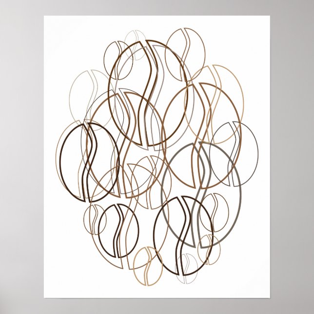 Póster borrão de feijão de café (Frente)