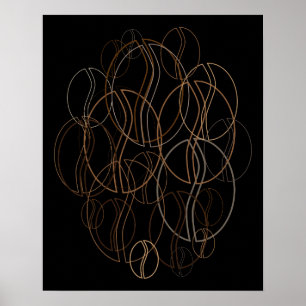 Póster borrão de feijão de café