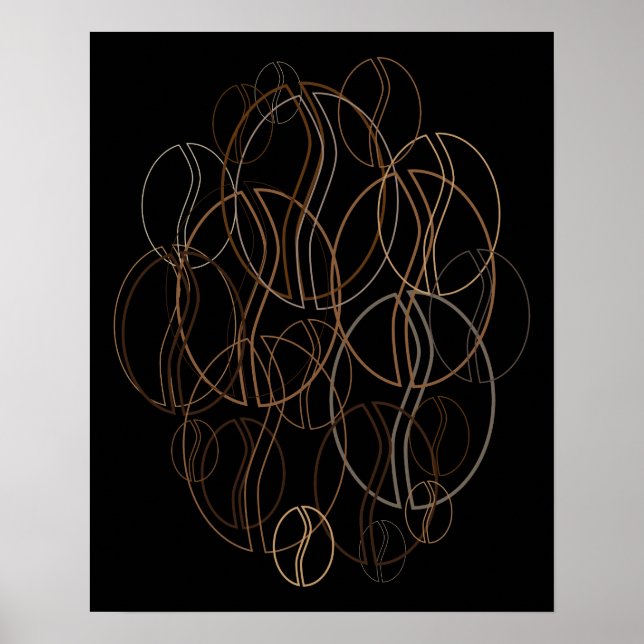 Póster borrão de feijão de café (Frente)