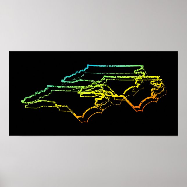 Poster borrão de frio da Carolina do Norte (Frente)