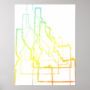 Póster borrão do frio de idaho