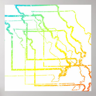 Póster borrão do frio de missouri