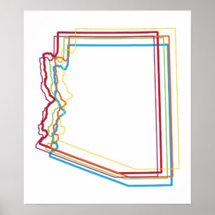 Póster borrão do orgulho da arizona