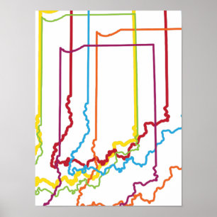 Póster borrão do orgulho de indiana