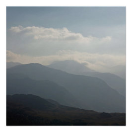 Póster Borrowdale, do distrito de Wallacrag Keswick Lake