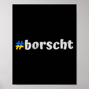 Poster Borsch Ucraniano Engraçado Comida Tradicional Ucrâ