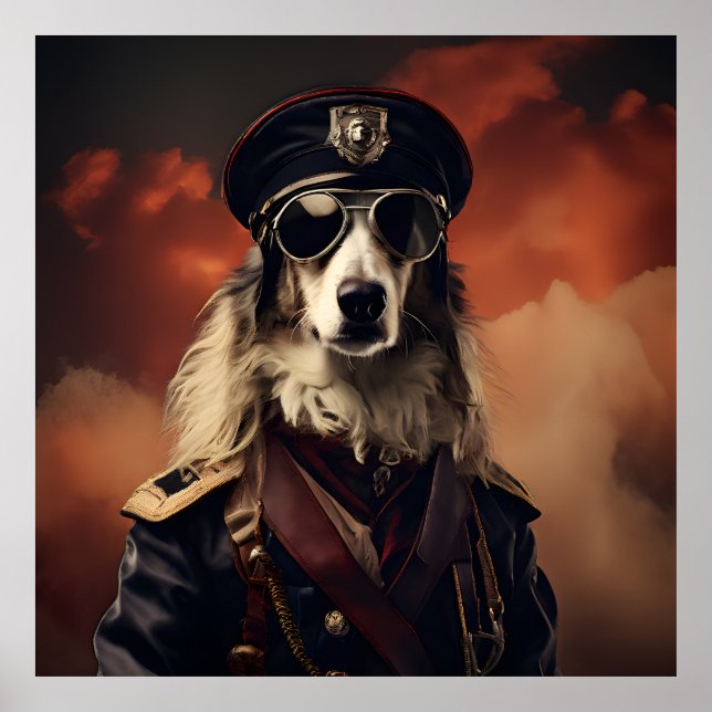 Poster Borzoi WWI Vintage Aviator (Frente)