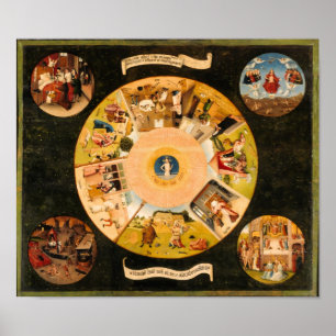 Póster Bosch Hieronymous: Mesa dos pecados mortais