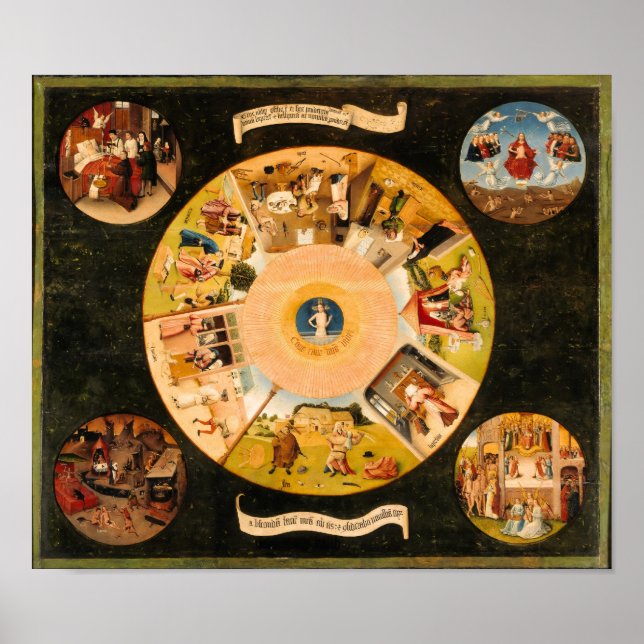 Póster Bosch Hieronymous: Mesa dos pecados mortais (Frente)