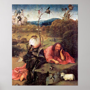 Póster Bosch-Meditator St John de Hieronymus o baptista