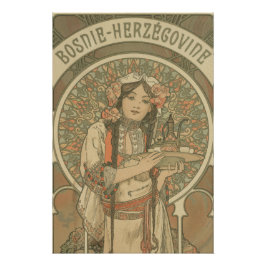 Póster Bósnia e Herzegovina por Alphonse Mucha (1900)