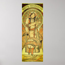 Poster Bósnia e Herzegovina por Alphonse Mucha 1900