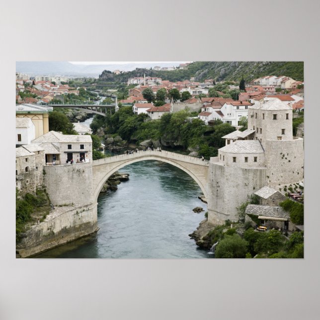 Póster Bósnia-Herzegovina - Mostar. A Antiga Ponte (Frente)