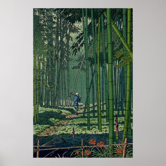Poster Bosque de Bambu de Saga Fujishima Takeji (Frente)