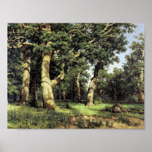 Póster Bosque do carvalho de Ivan Shishkin-