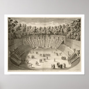 Poster Bosque do Salle du Bal, Versalhes, 'de Les P