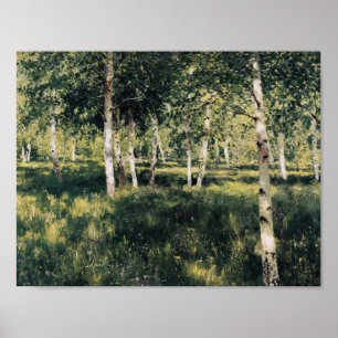 Póster Bosque do vidoeiro de Isaac Levitan-