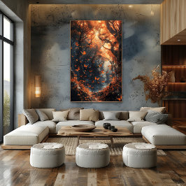 Póster Bosque Encantado: Maravilla de Mariposas Bicolor