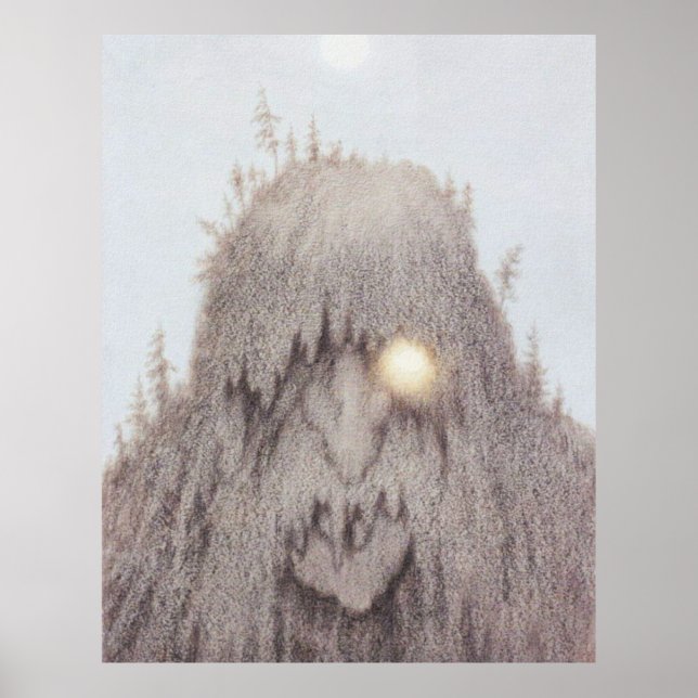 Poster Bosque Troll. Theodor Kittelsen (Frente)